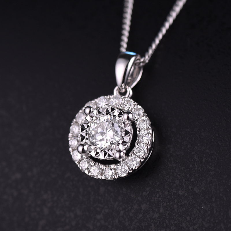1/2 CT. Diamond Solitaire Pendant in 10K White Gold | Zales Outlet