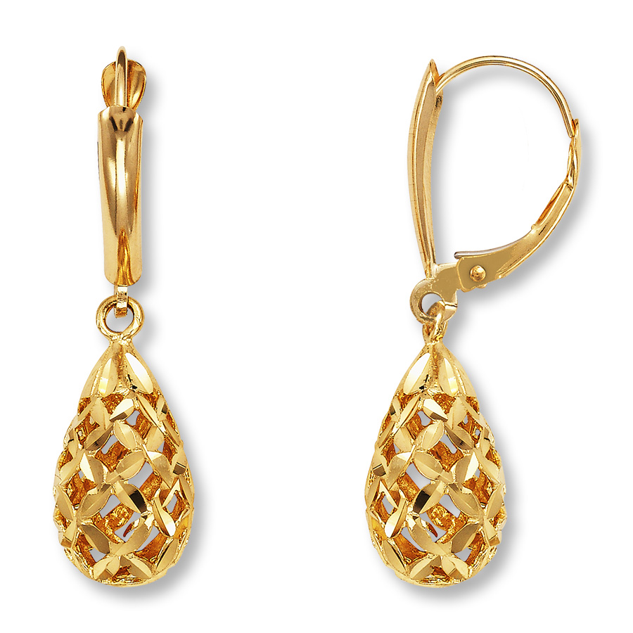 Fiore 14k Gold Drop Earrings - Turquoise – Hannah Daye & Company