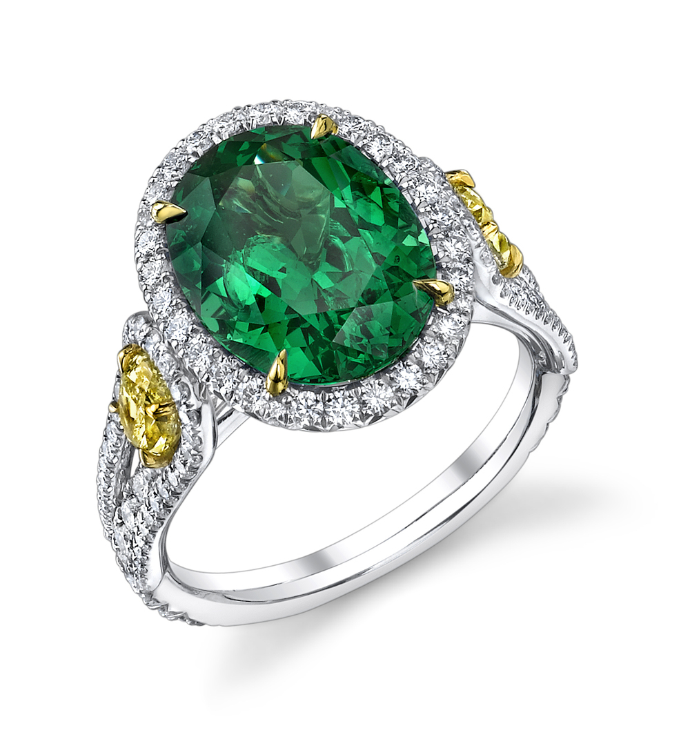 Nature Inspired Leaf Healing Gemstone Alexandrite Ring – MoissaniteRings.US